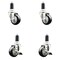 Service Caster 3 Inch 316SS Black Poly Swivel 1-3/8 Inch Expanding Stem Caster Brake SCC, 2PK SS316EX20S314-PPUB-BLK-2-TLB-2-138 - alternate 1